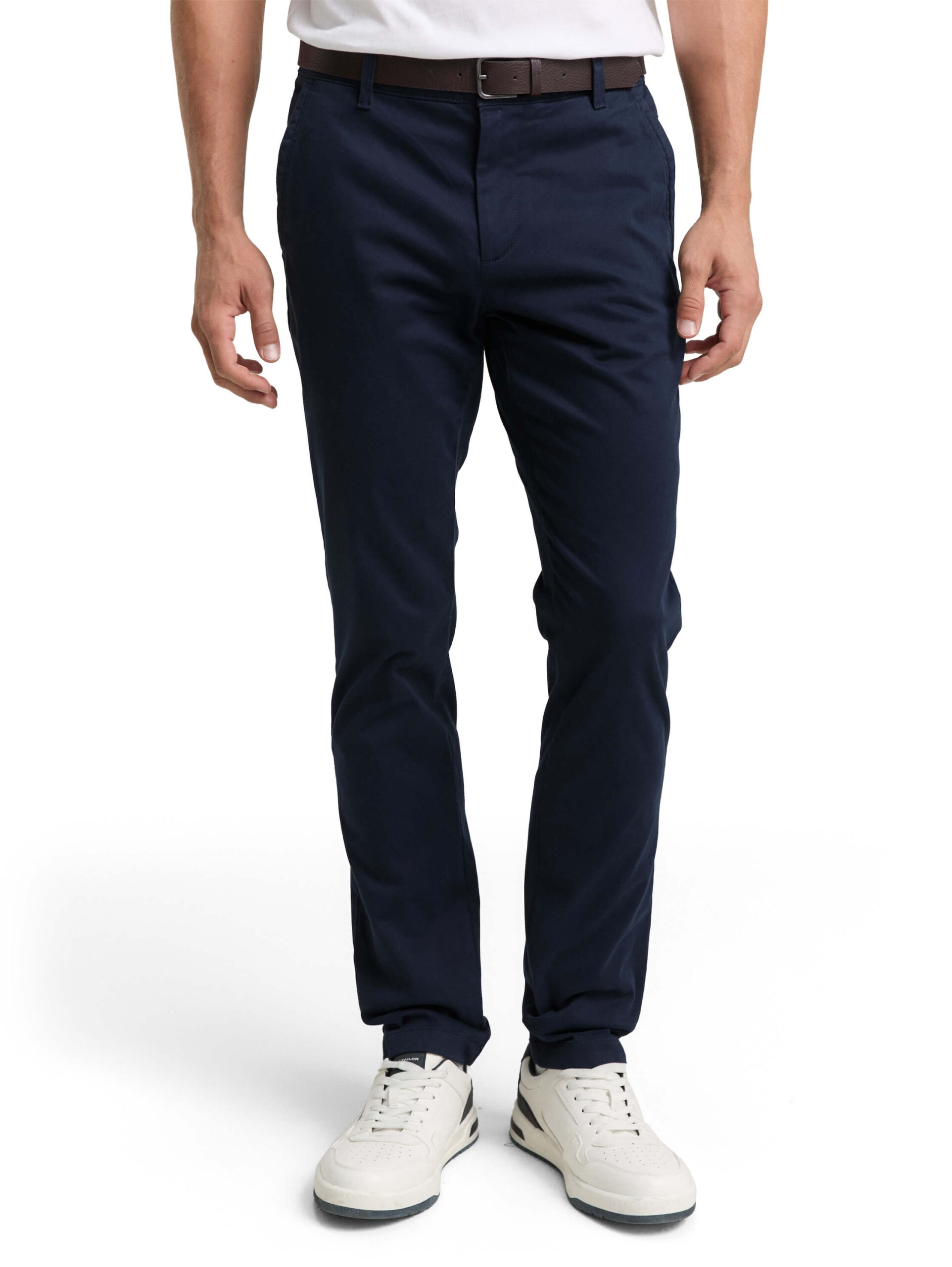 slim soft chino with belt