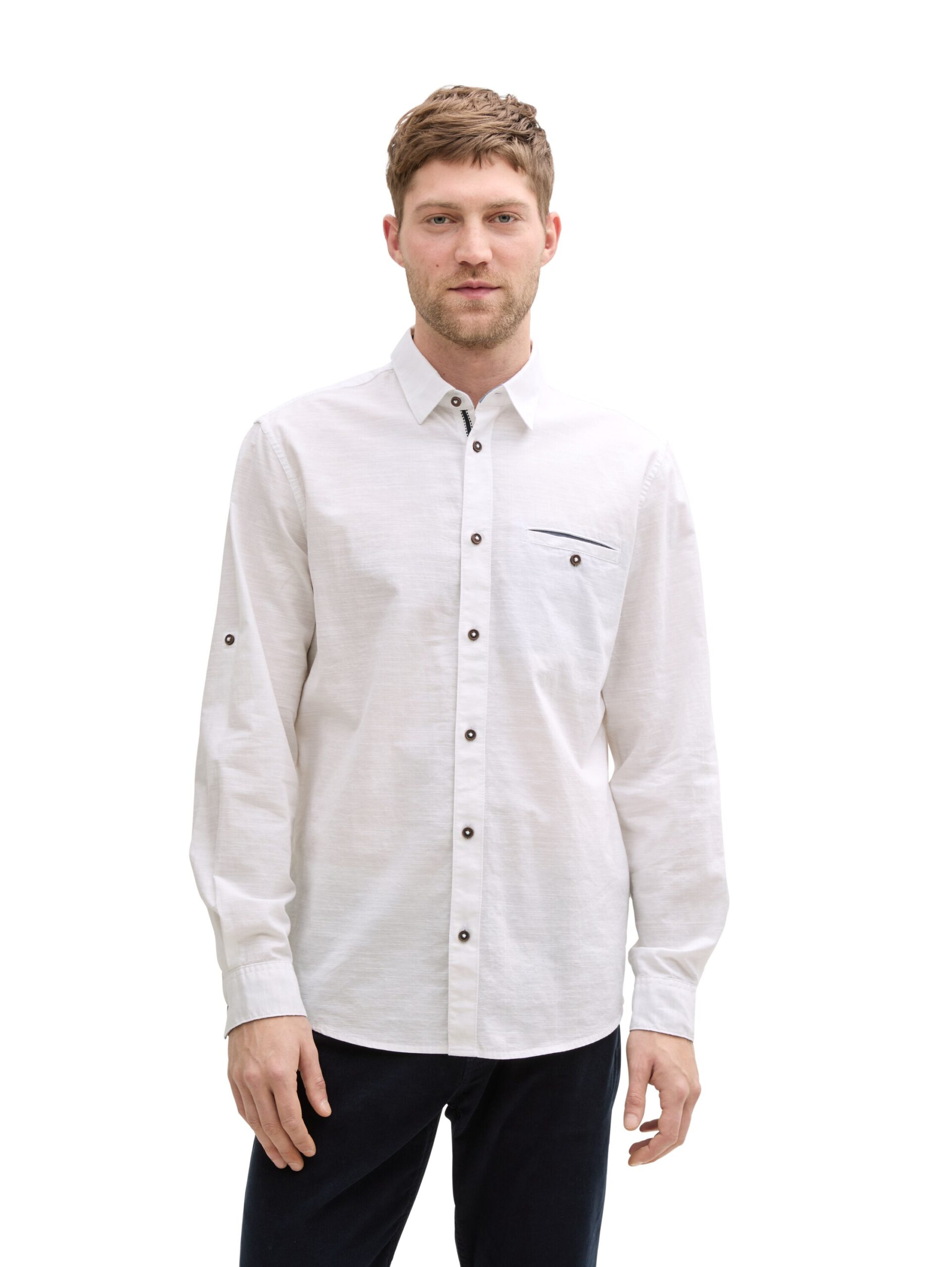 structured slubyarn shirt