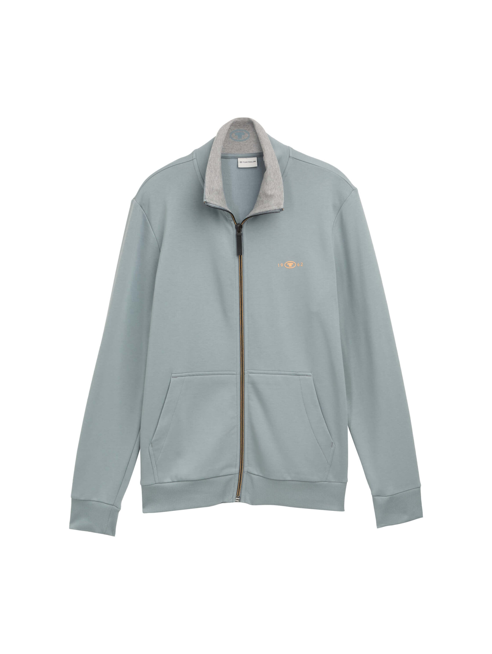 printed stand-up sweat jacket