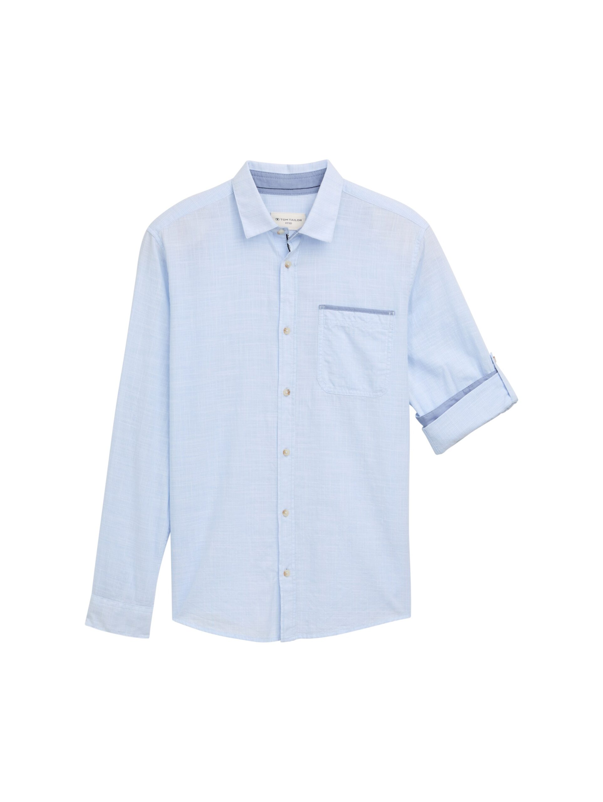 fitted structured slubyarn shirt
