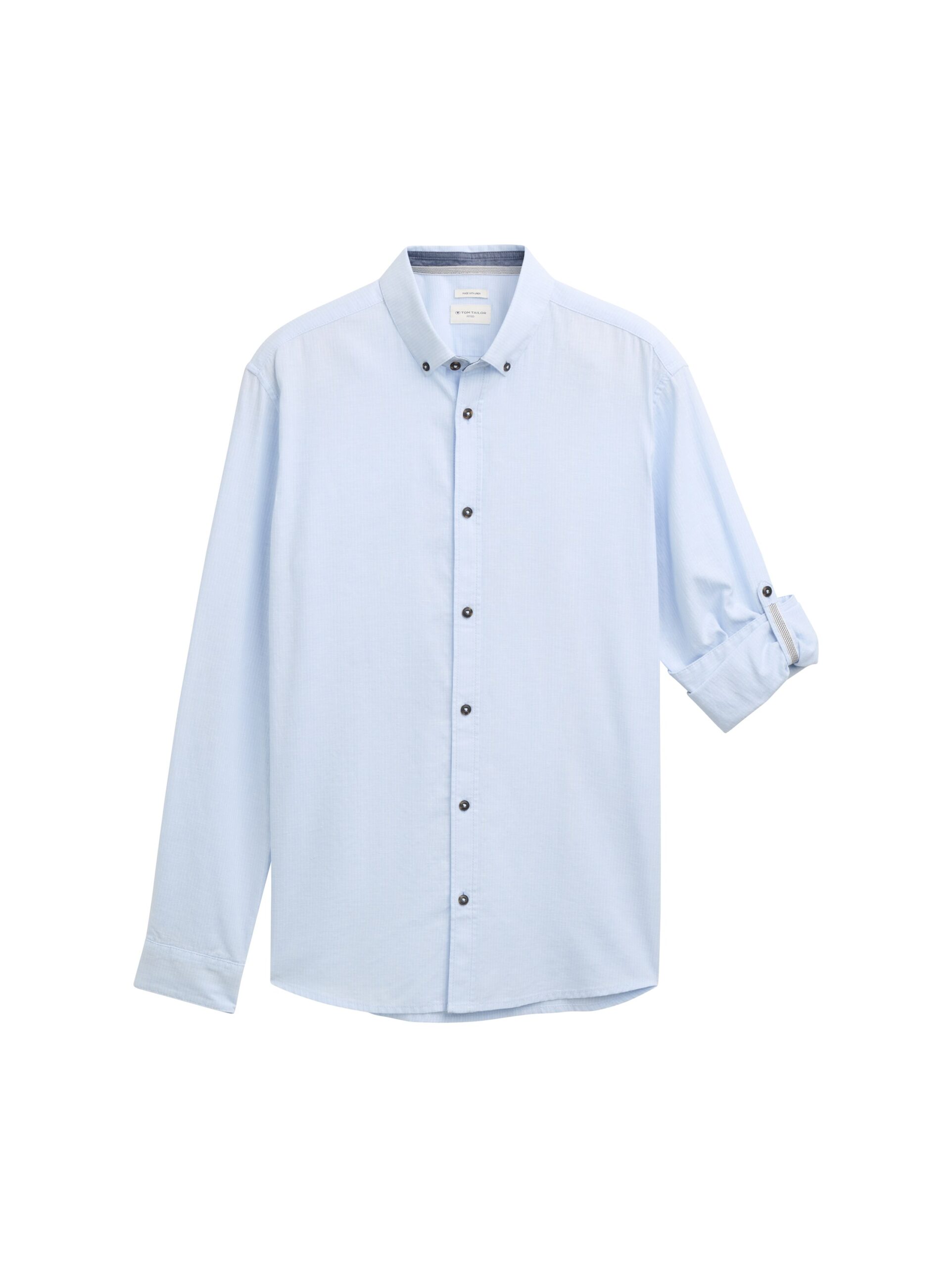 fitted cotton linen shirt