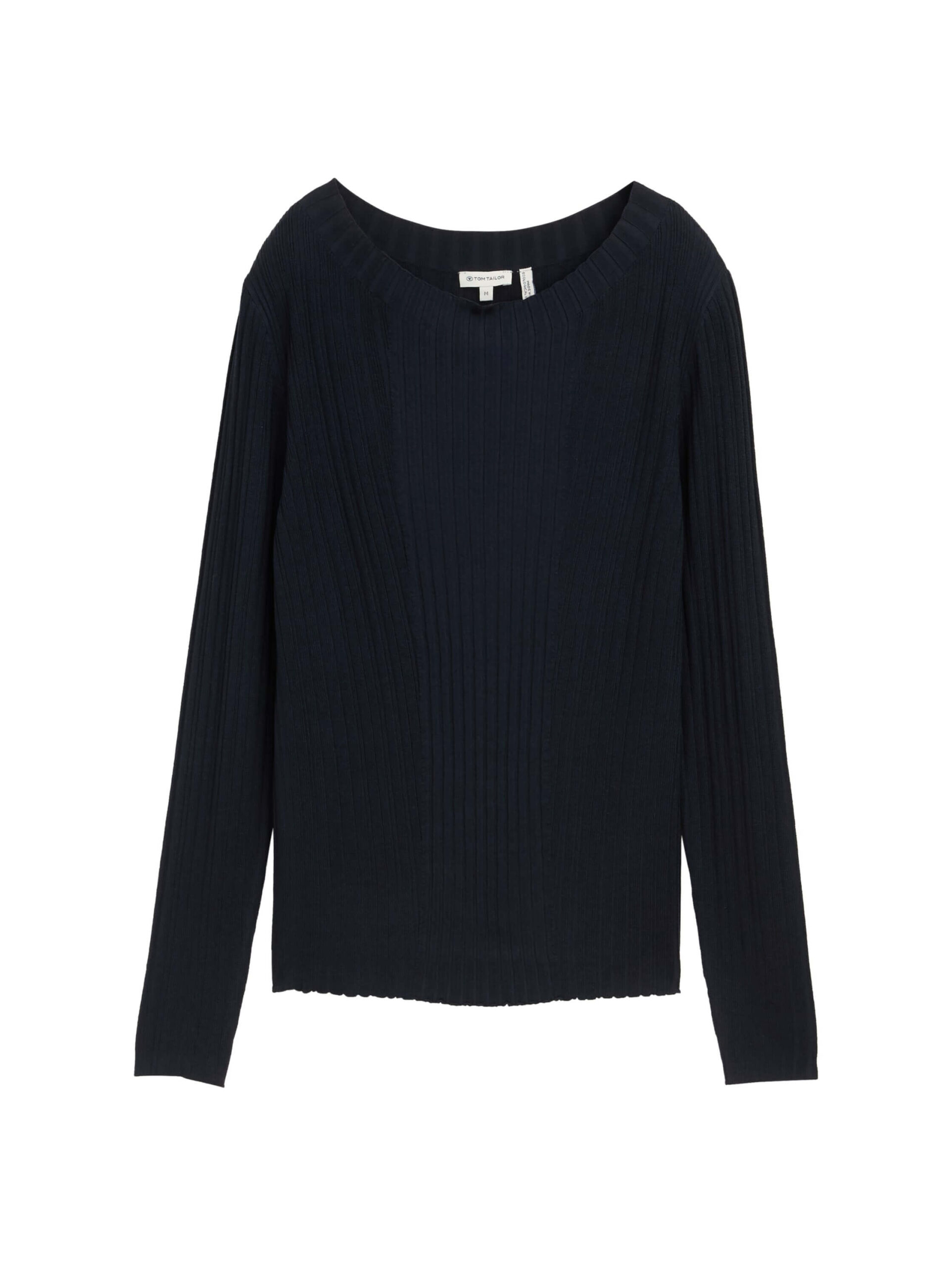 knit rib boatneck pullover