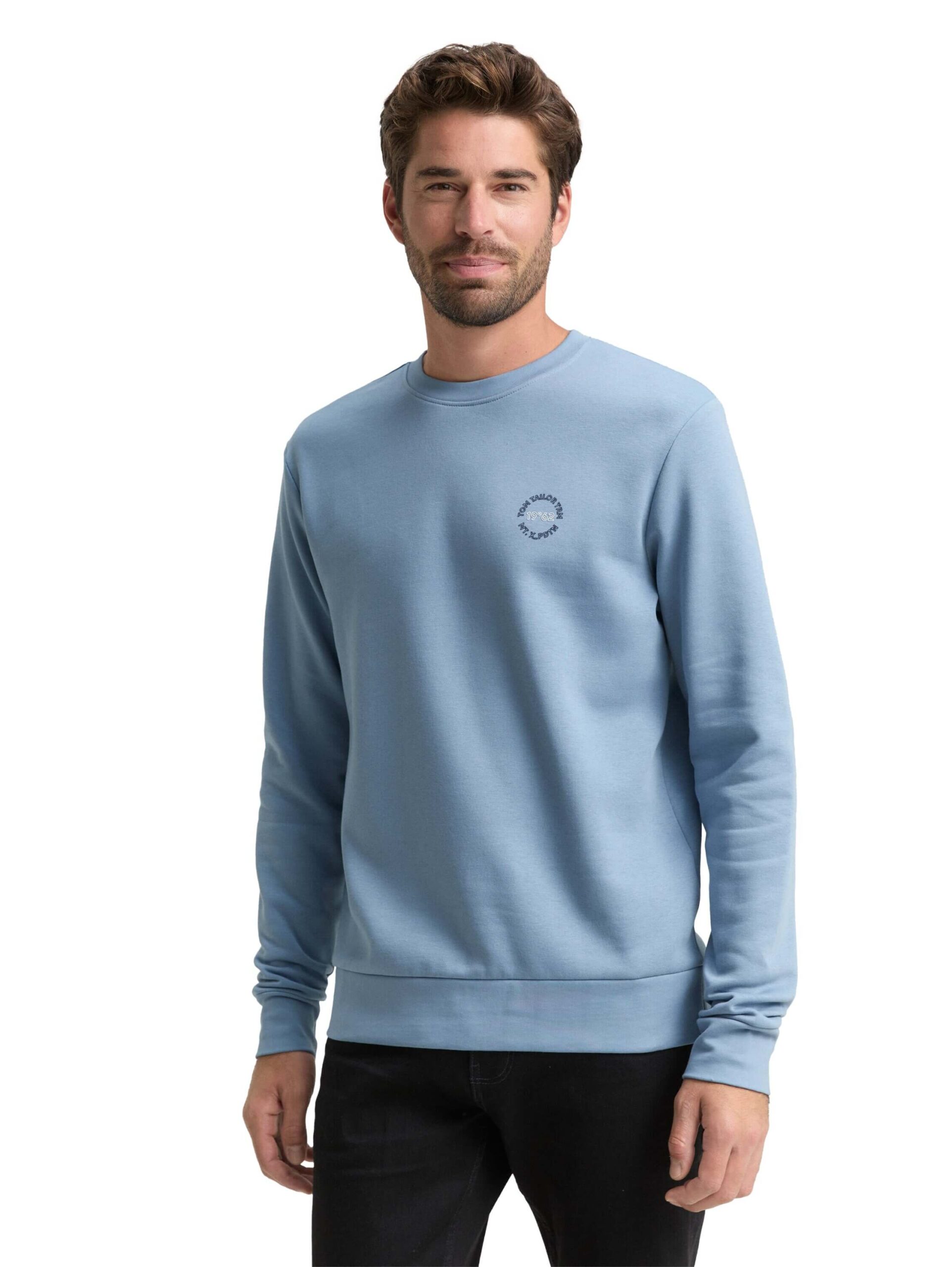 printed crew neck sweater
