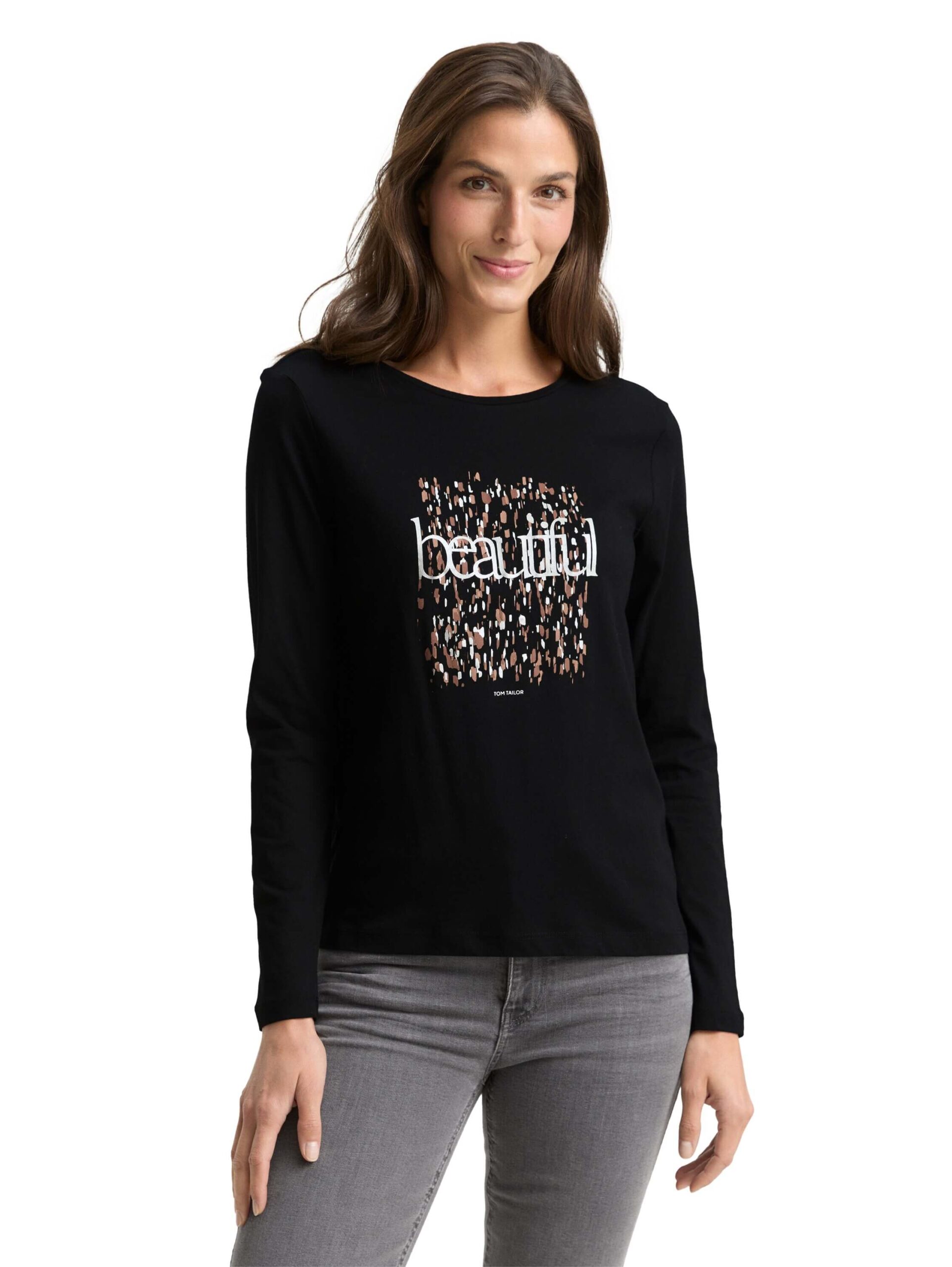Longsleeve crew neck frontprint