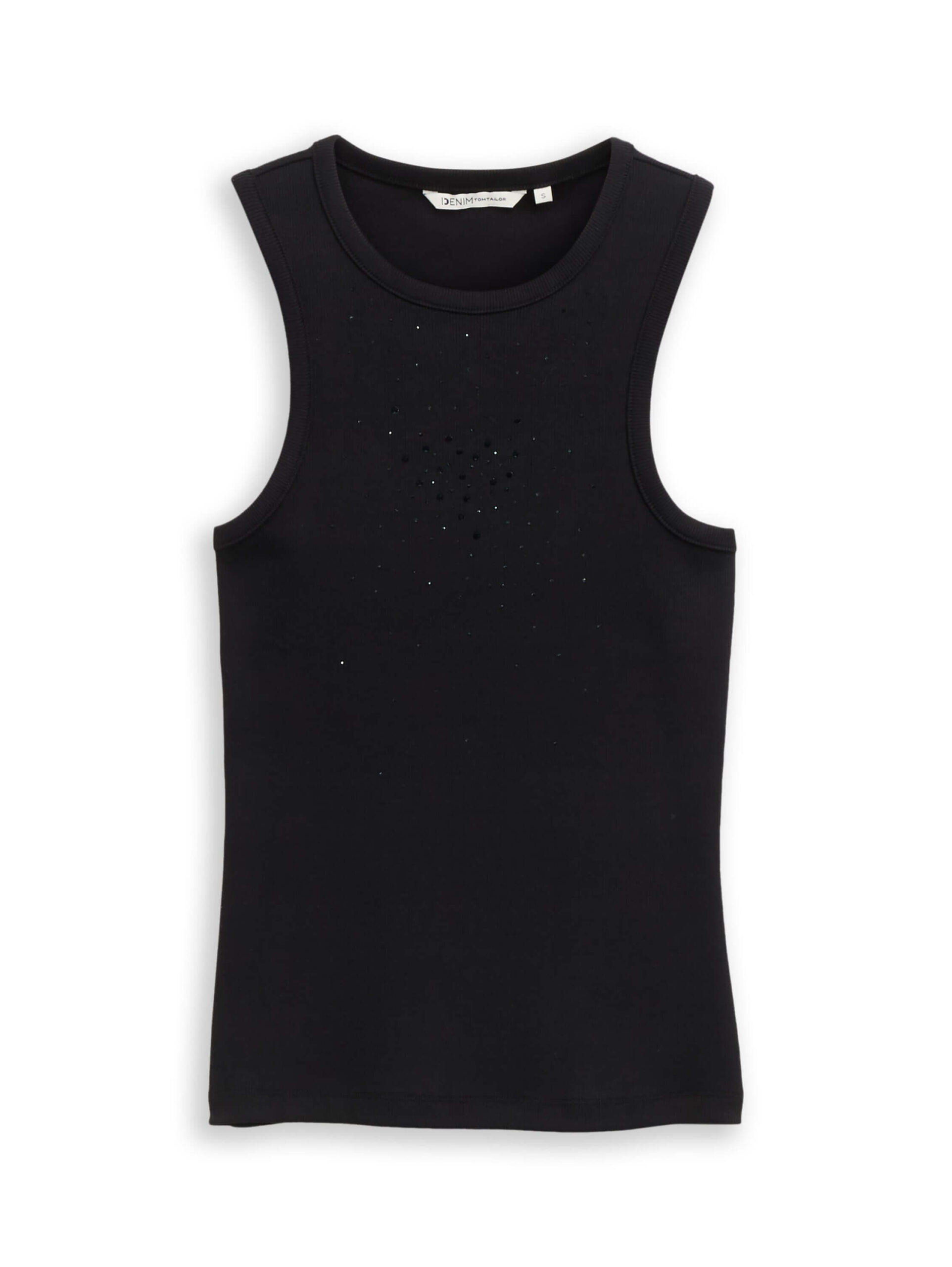 rib top with rhinestones