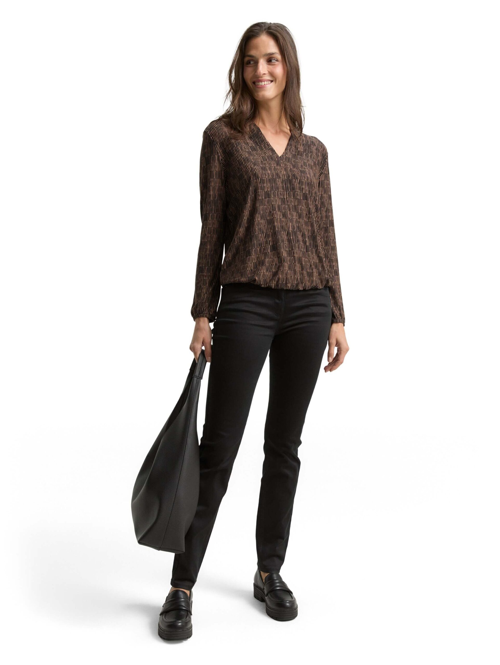 T-shirt v-neck alloverprint