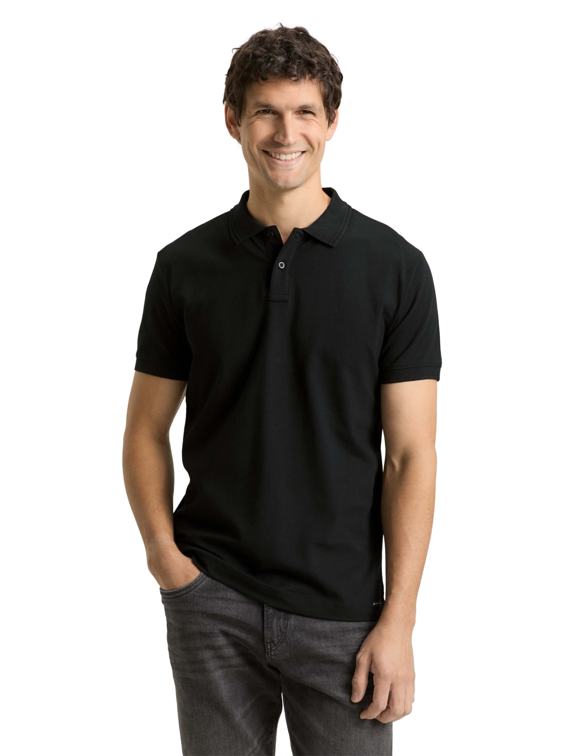 fitted polo shirt