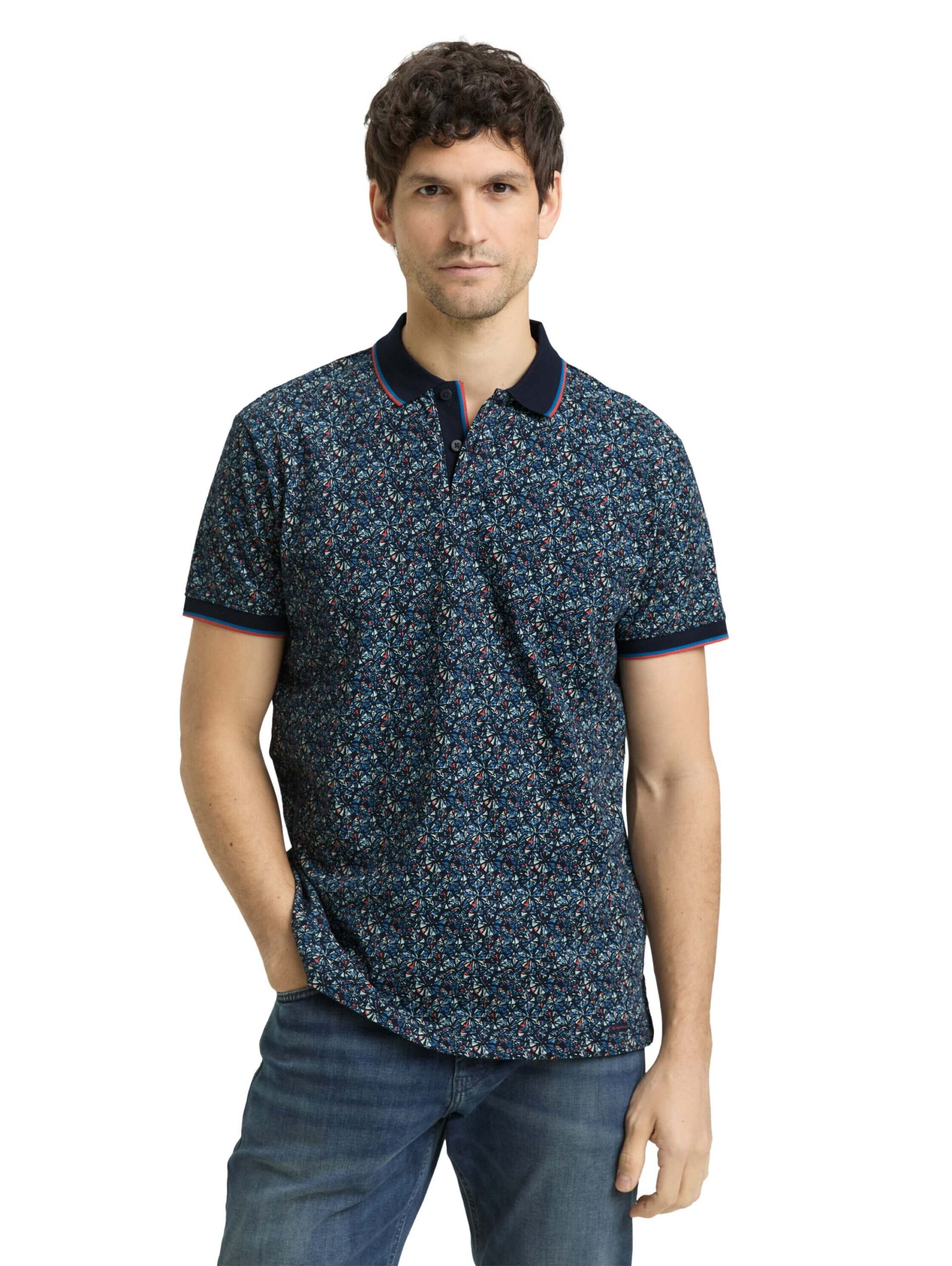 allover printed polo