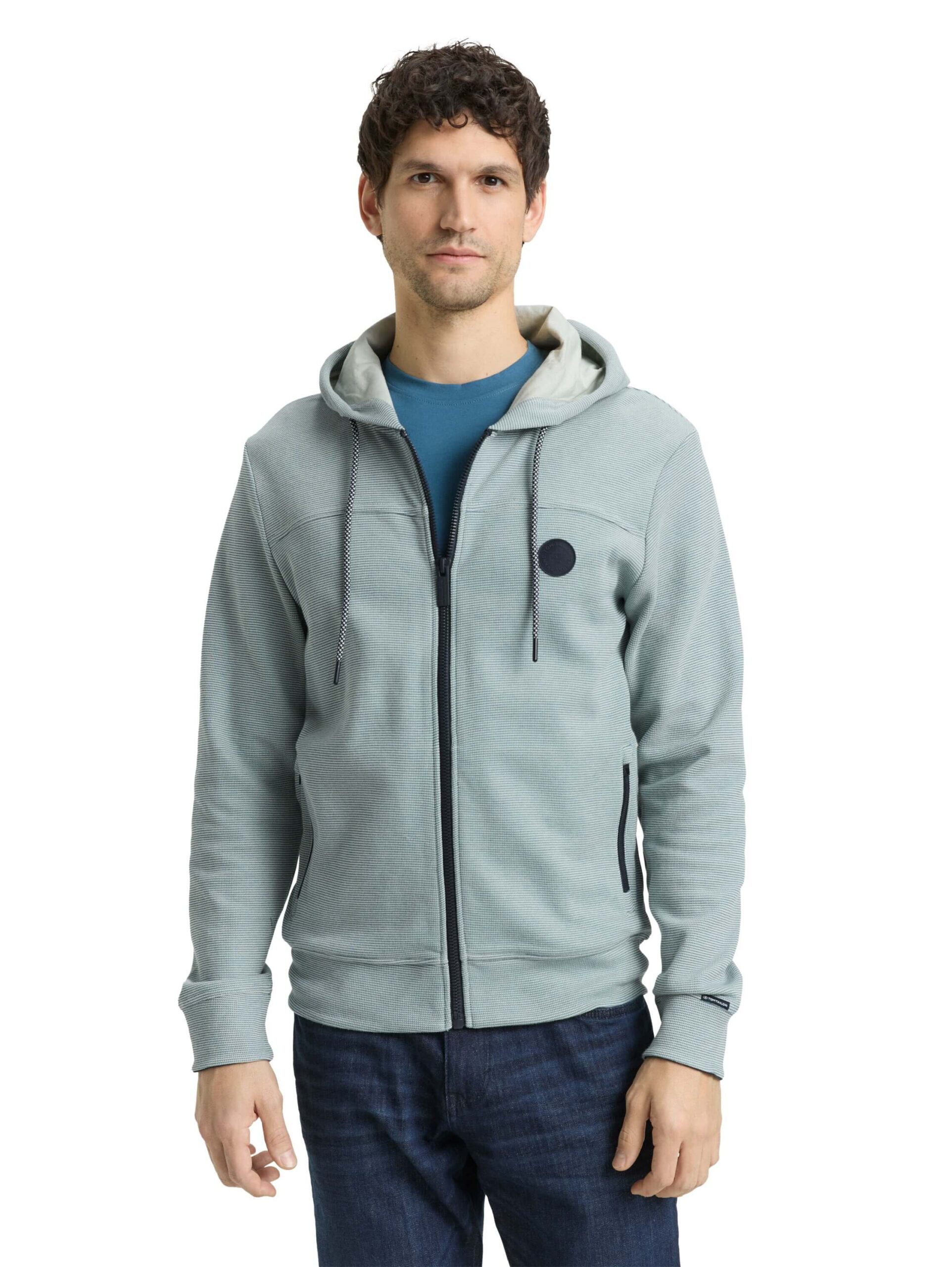 structured hoodie sweat jacket