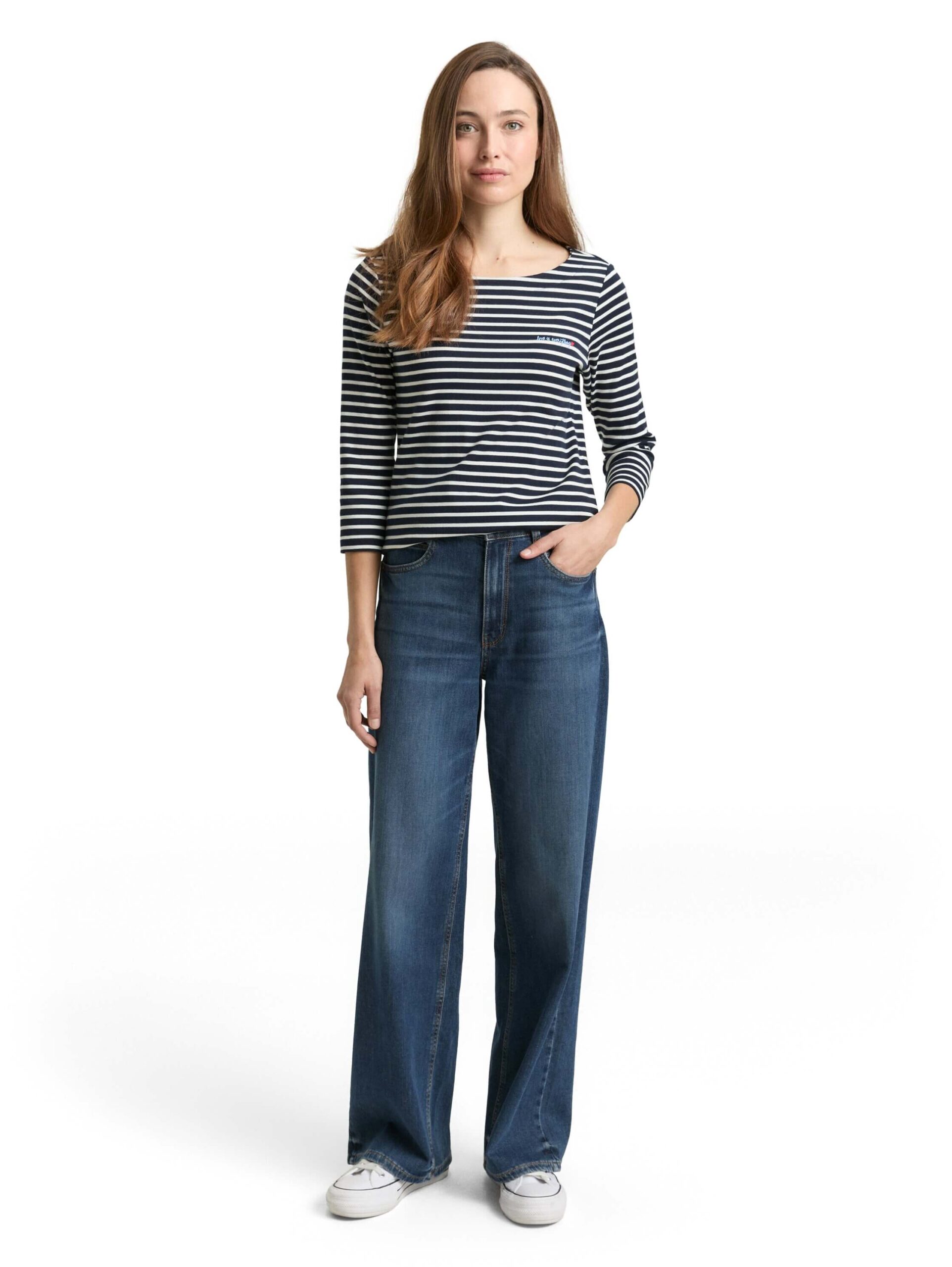 T-shirt boat neck stripe