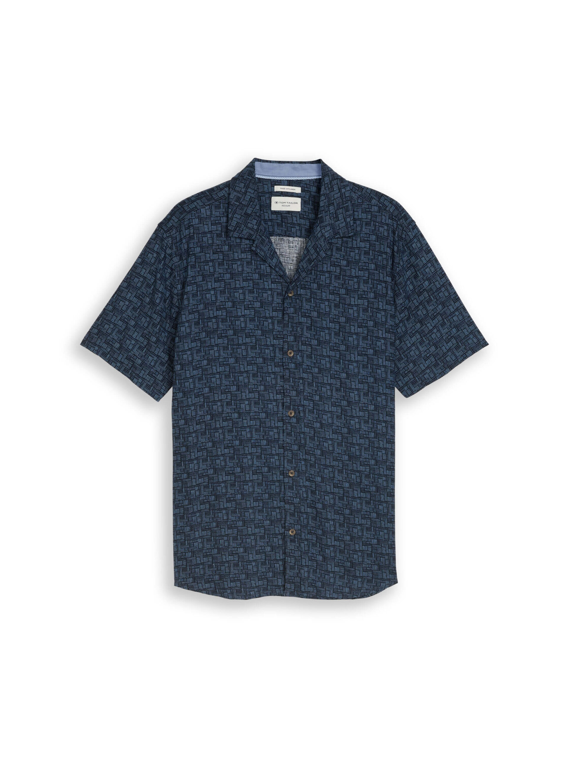 printed viscose linen shirt