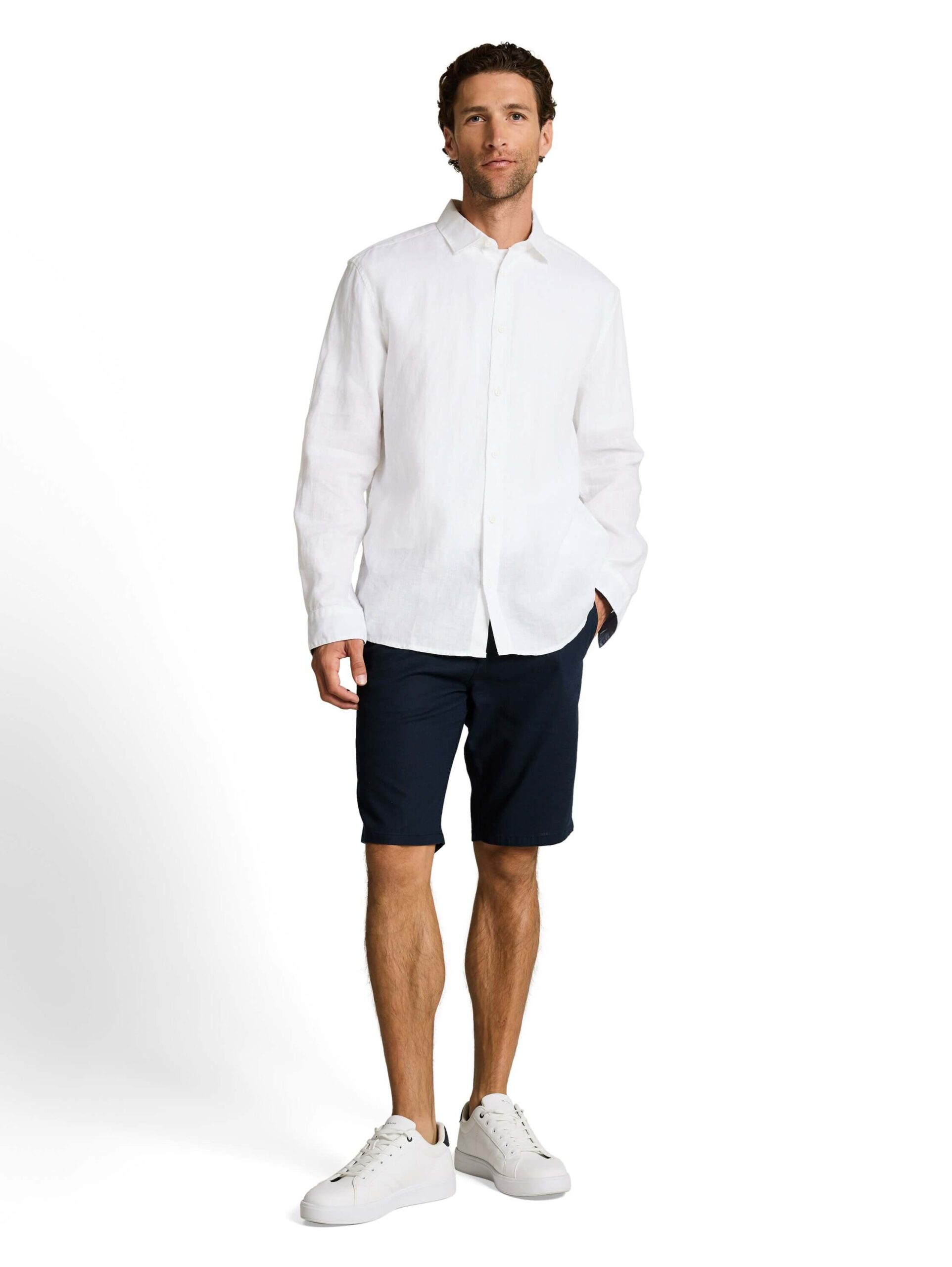 regular cotton linen chino shorts