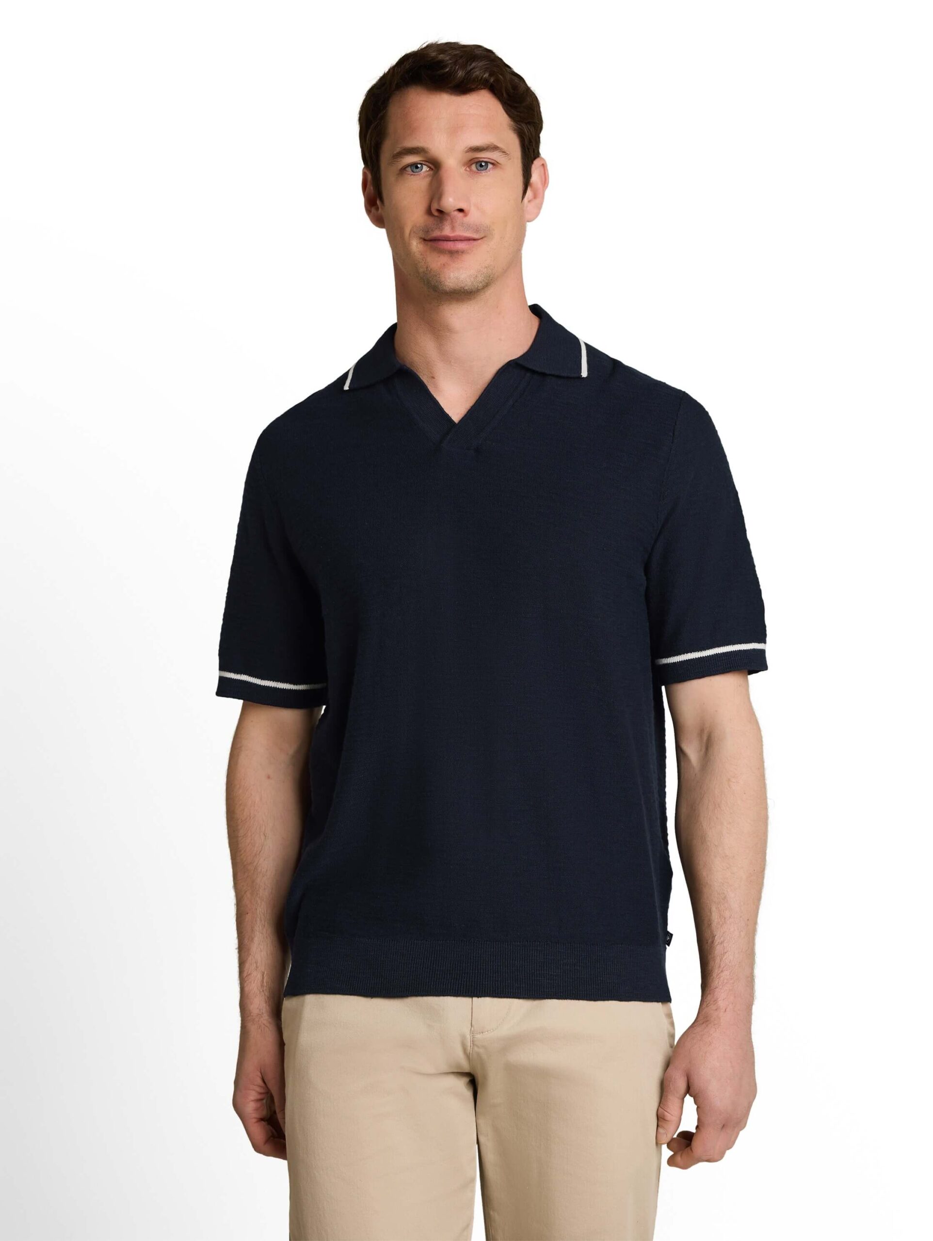 slub knit polo