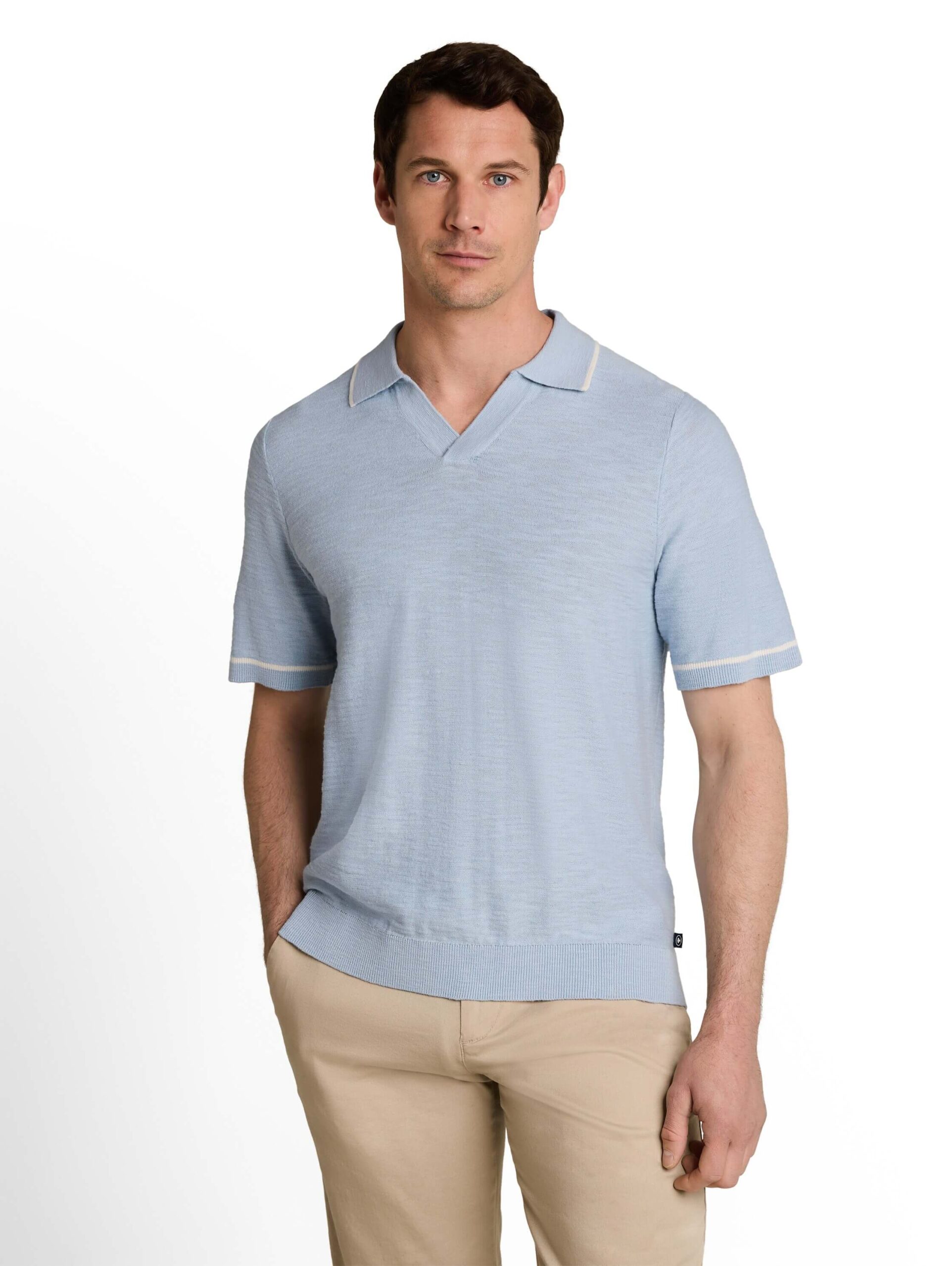 slub knit polo